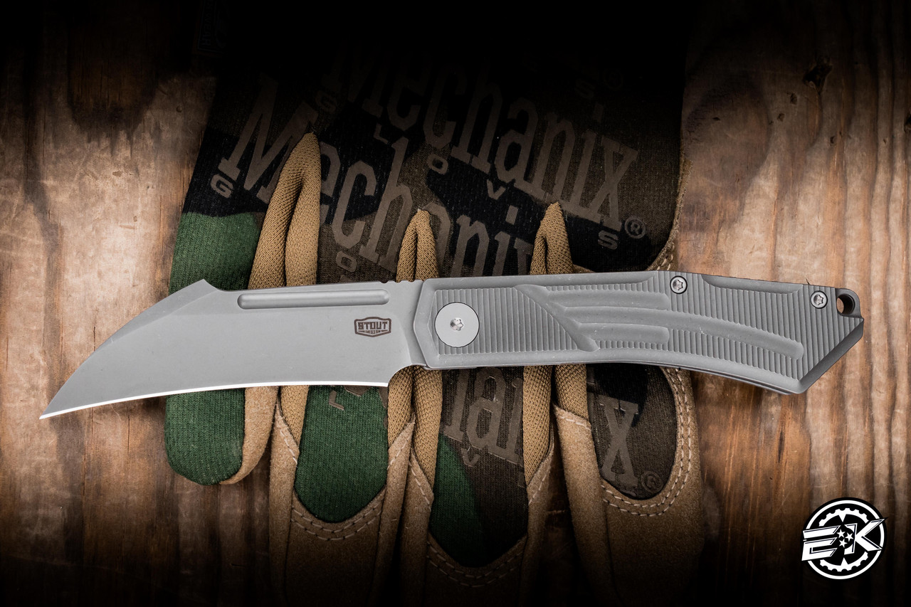 JB Stout Knife Tool Sparrow Titanium Dark Blast 3.25