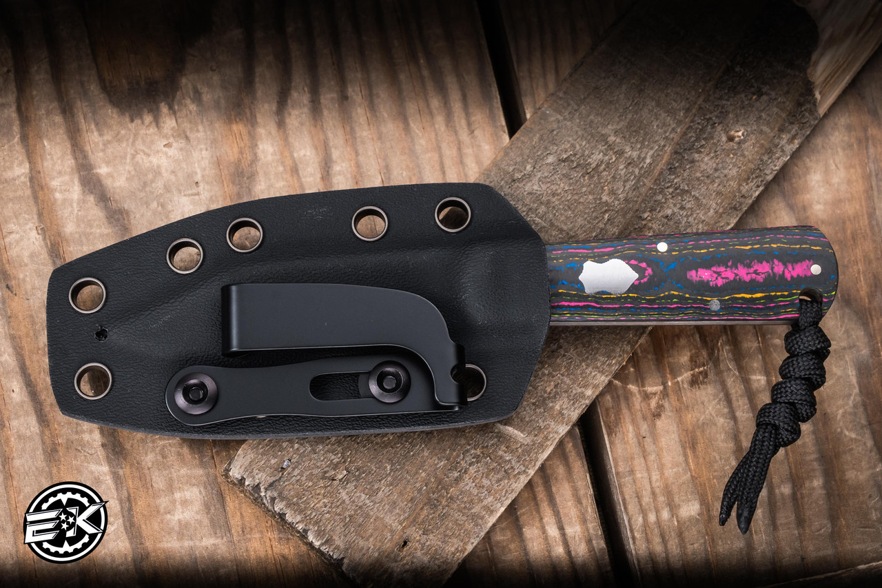 Jack Wolf Knives Gateway FIXEDC Fixed Blade Knife 80's Camo Carbon