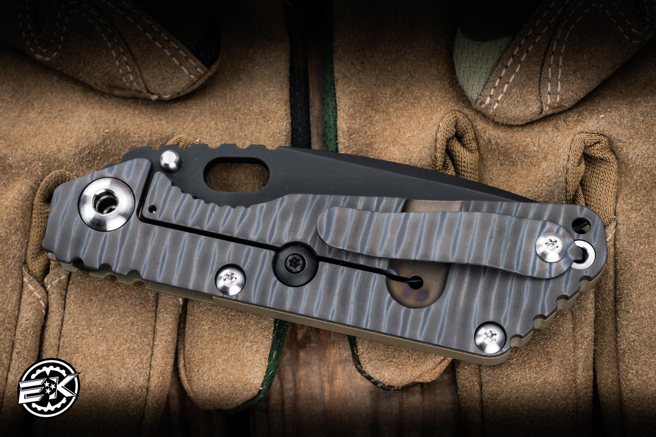 Mick Strider Knives SnG OD Green G10/Flamed Titanium 3.5