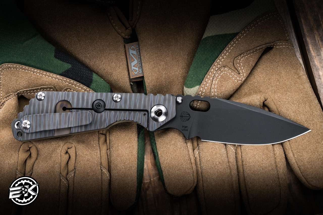 Mick Strider Knives SnG OD Green G10/Flamed Titanium 3.5