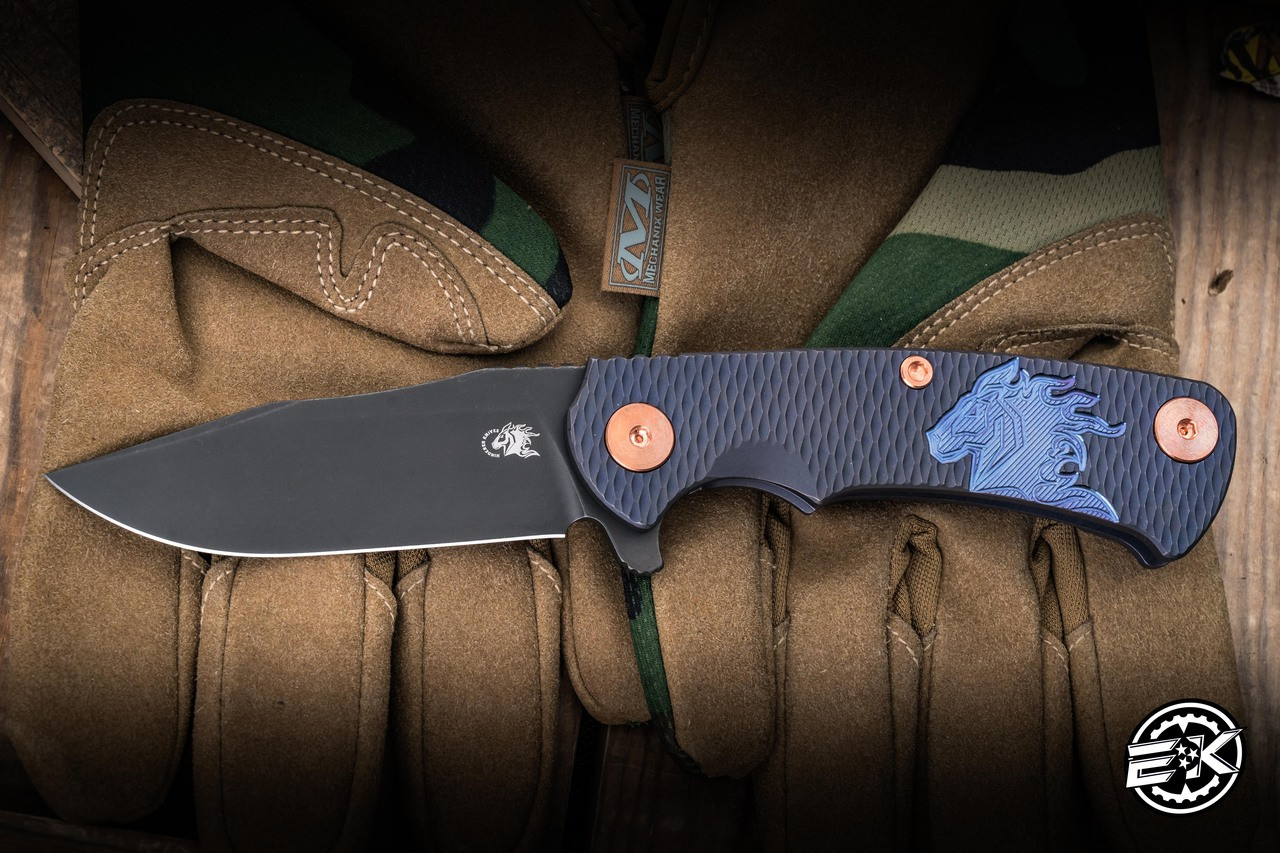 Rick Hinderer Knives Project X Flipper Knife Battle Purple