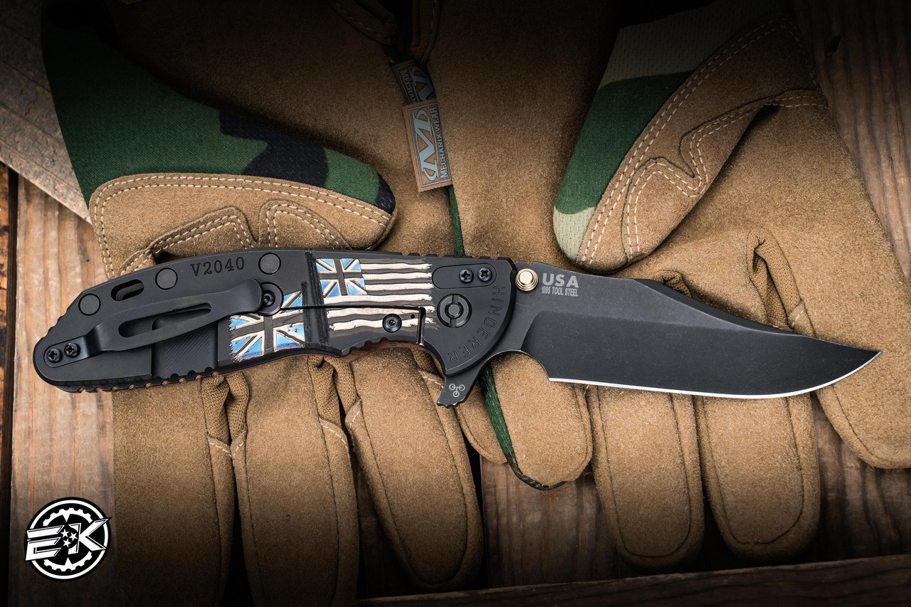 Hinderer XM-24 Vintage Series Walnut/Battle Flags Titanium 4