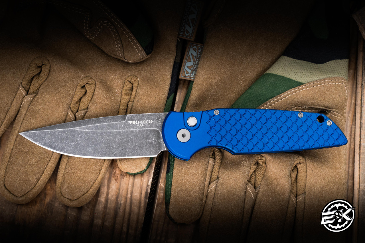 ProTech TR-3 Automatic Blue Fish Scale Aluminum 3.5