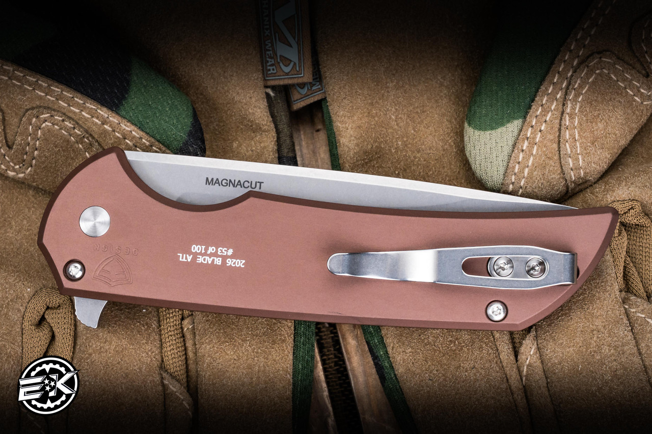 ProTech Mordax Manual Flipper Brown Aluminum 3.75