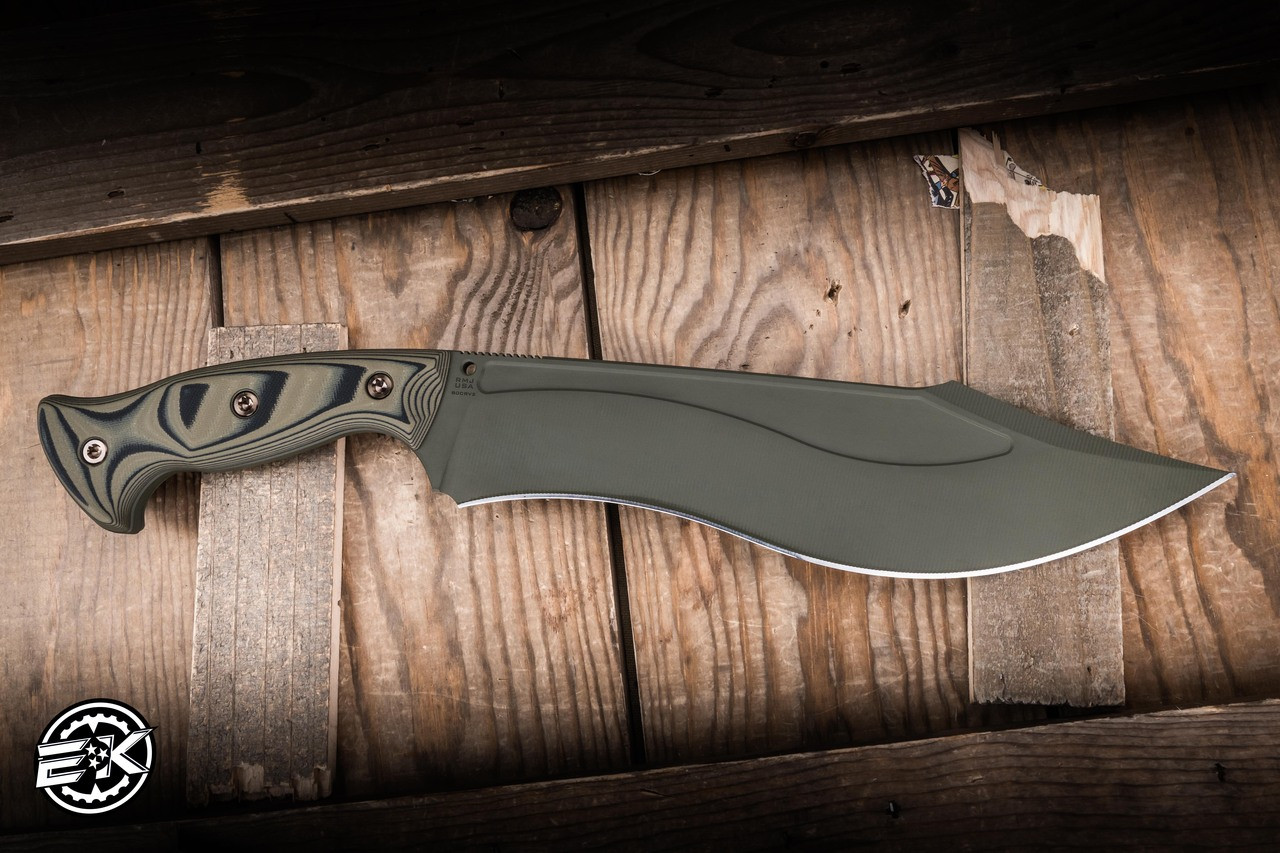 RMJ Tactical Sapper Fixed Blade Dirty Olive G10 10.75