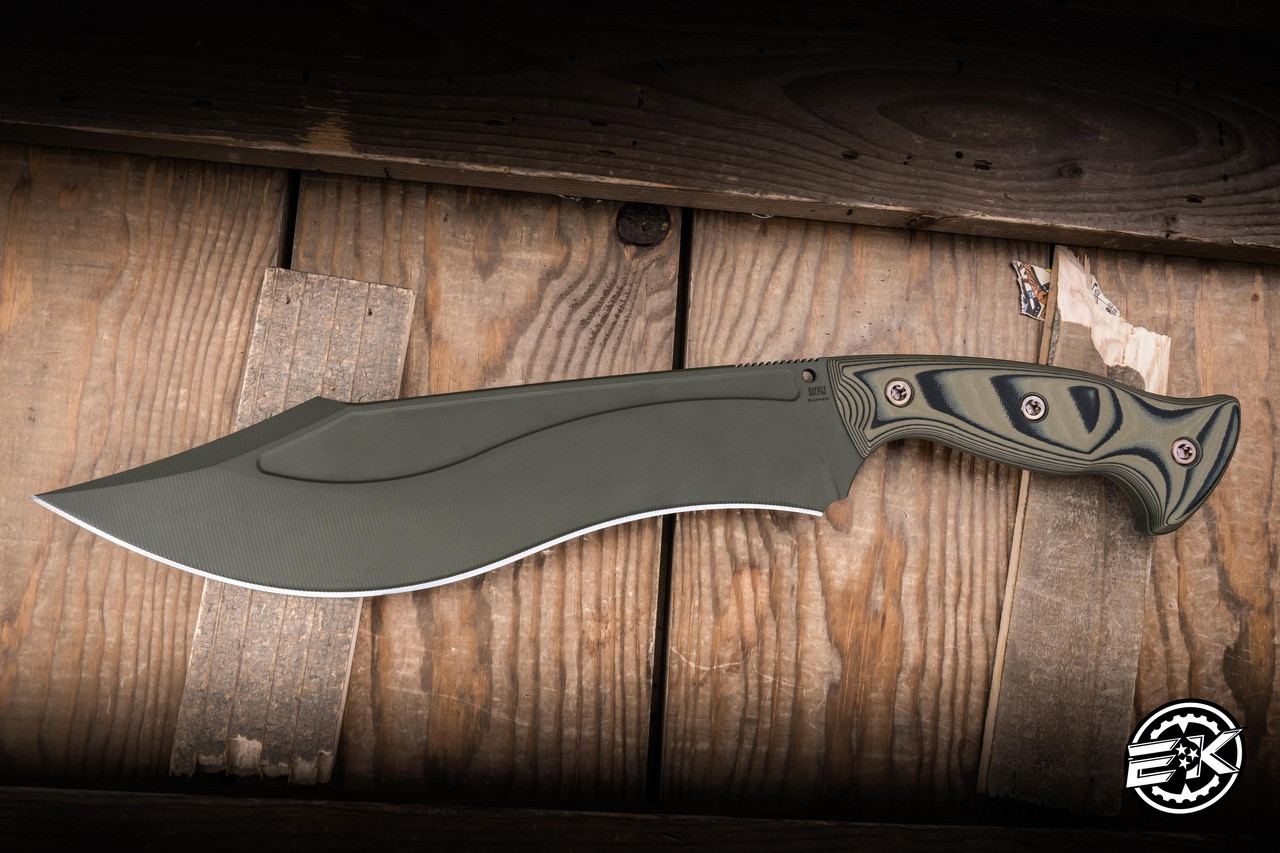 RMJ Tactical Sapper Fixed Blade Dirty Olive G10 10.75