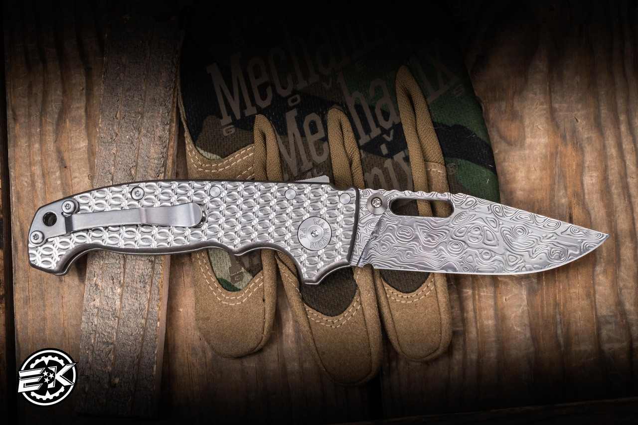 Demko Knives AD20I Slim Yggdrasil Polished Chainmail Titanium 3.6