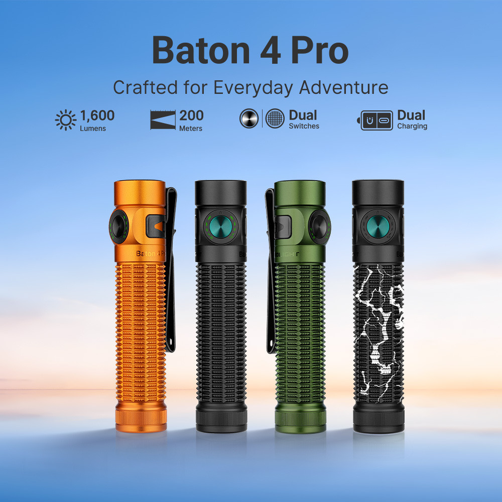Olight Baton 4 Pro EDC Flashlight 1600 Lumens-OD Green