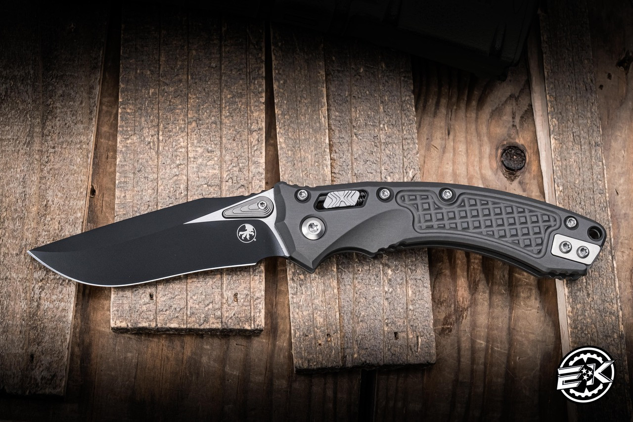 Microtech Amphibian Mini Ram-LOK Natural Clear Frag Aluminum 3.25