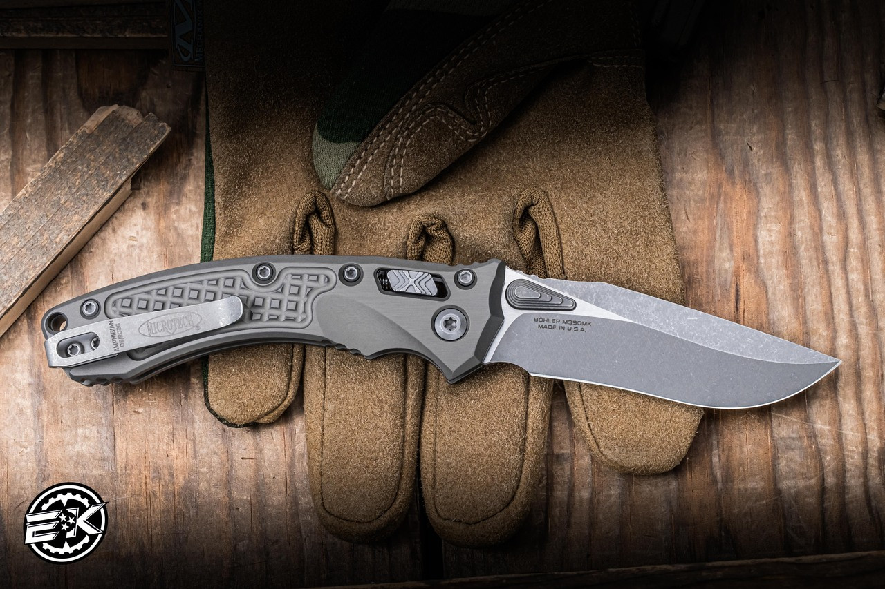 BELMISI Re:Move L-LL スモーキーグレー　未開封 Microtech Amphibian Mini Ram-LOK Natural Gray Frag Aluminum 3.25