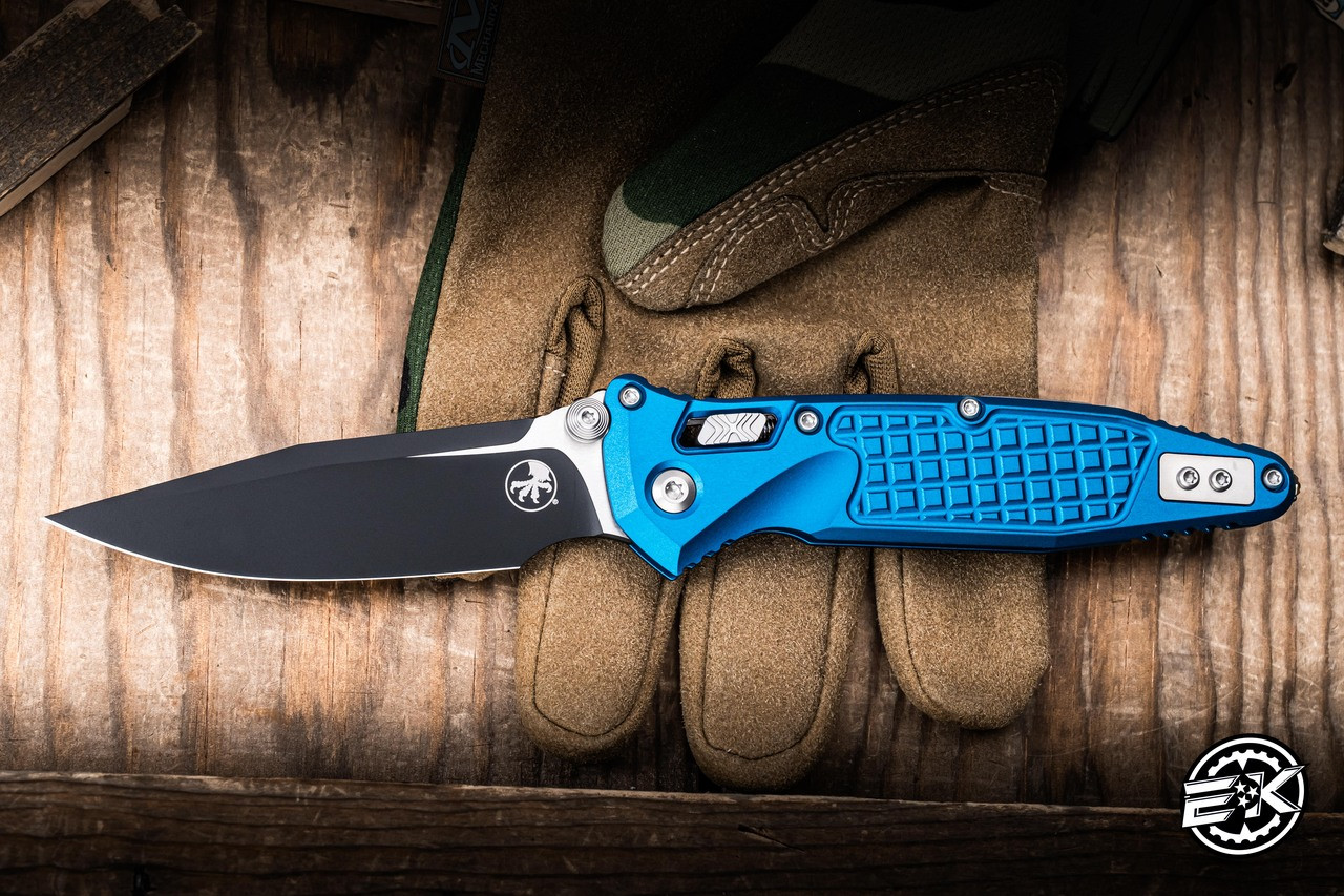 Microtech Socom RAM-LOK Folding Knife Blue Frag Aluminum 3.8