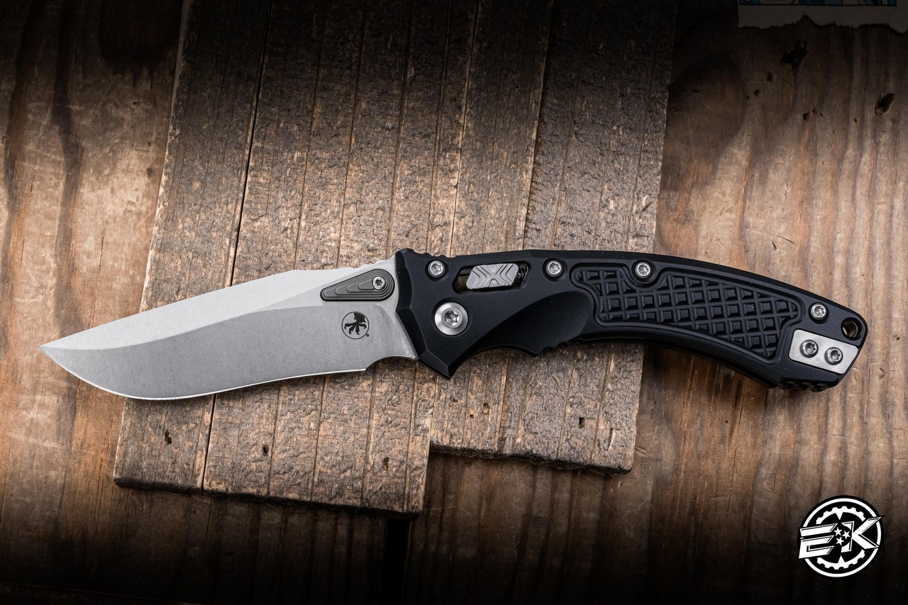 Microtech Amphibian Mini Ram-LOK Folding Knife Black Frag Aluminum