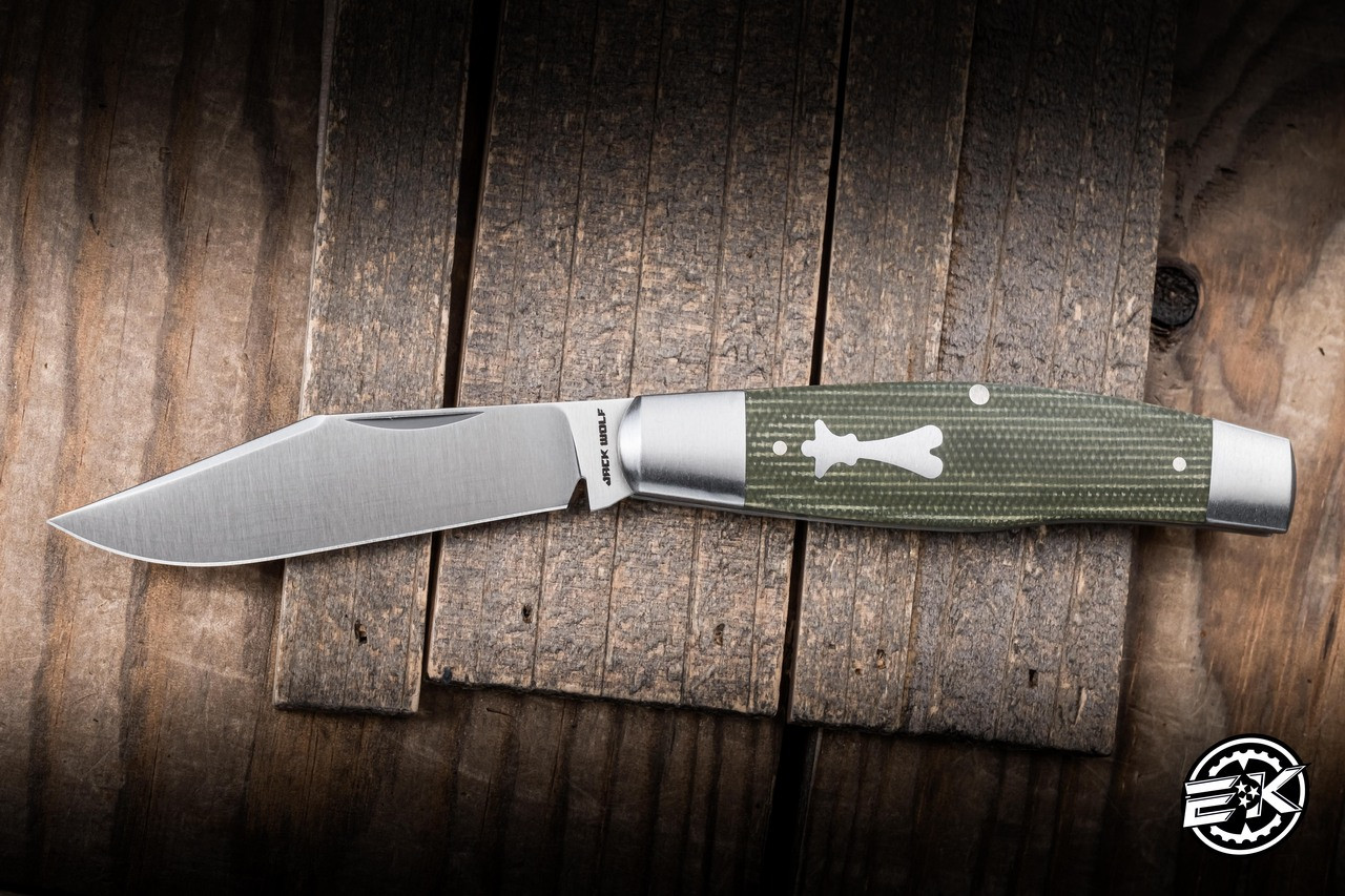 Mika Koga② Jack Wolf Knives Stockman Slip Joint Green Micarta 3