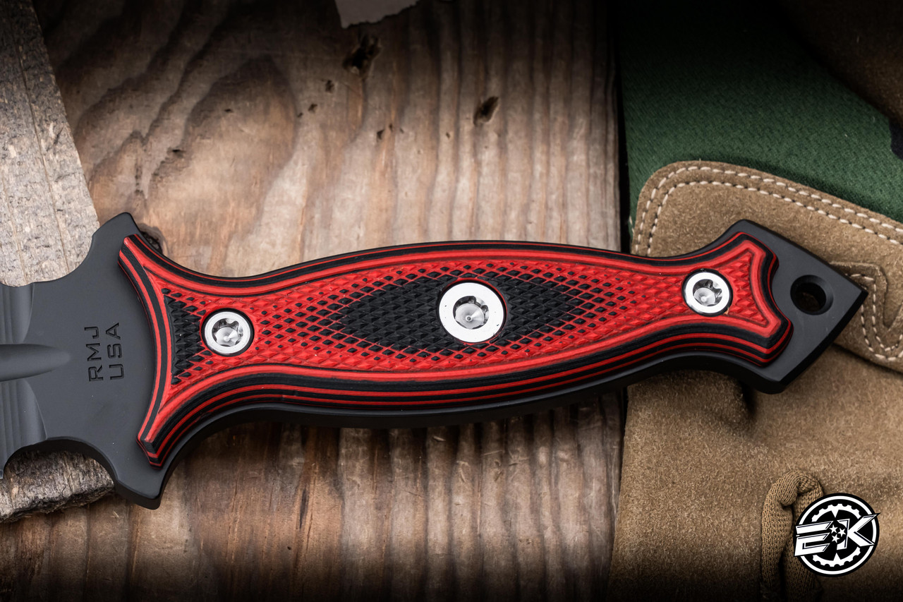 RMJ Tactical Nightshade Fixed Blade Black Widow G10 9.63