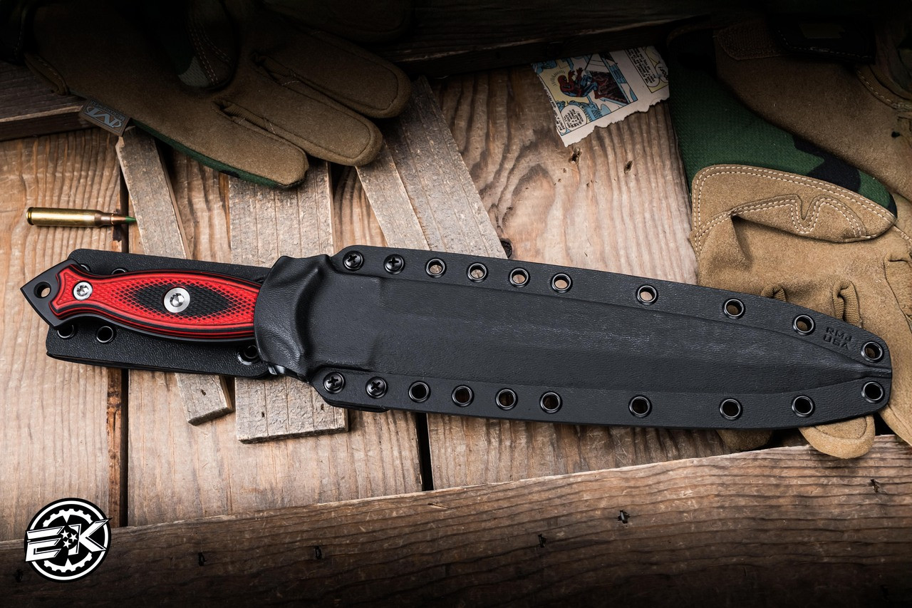 RMJ Tactical Nightshade Fixed Blade Black Widow G10 9.63