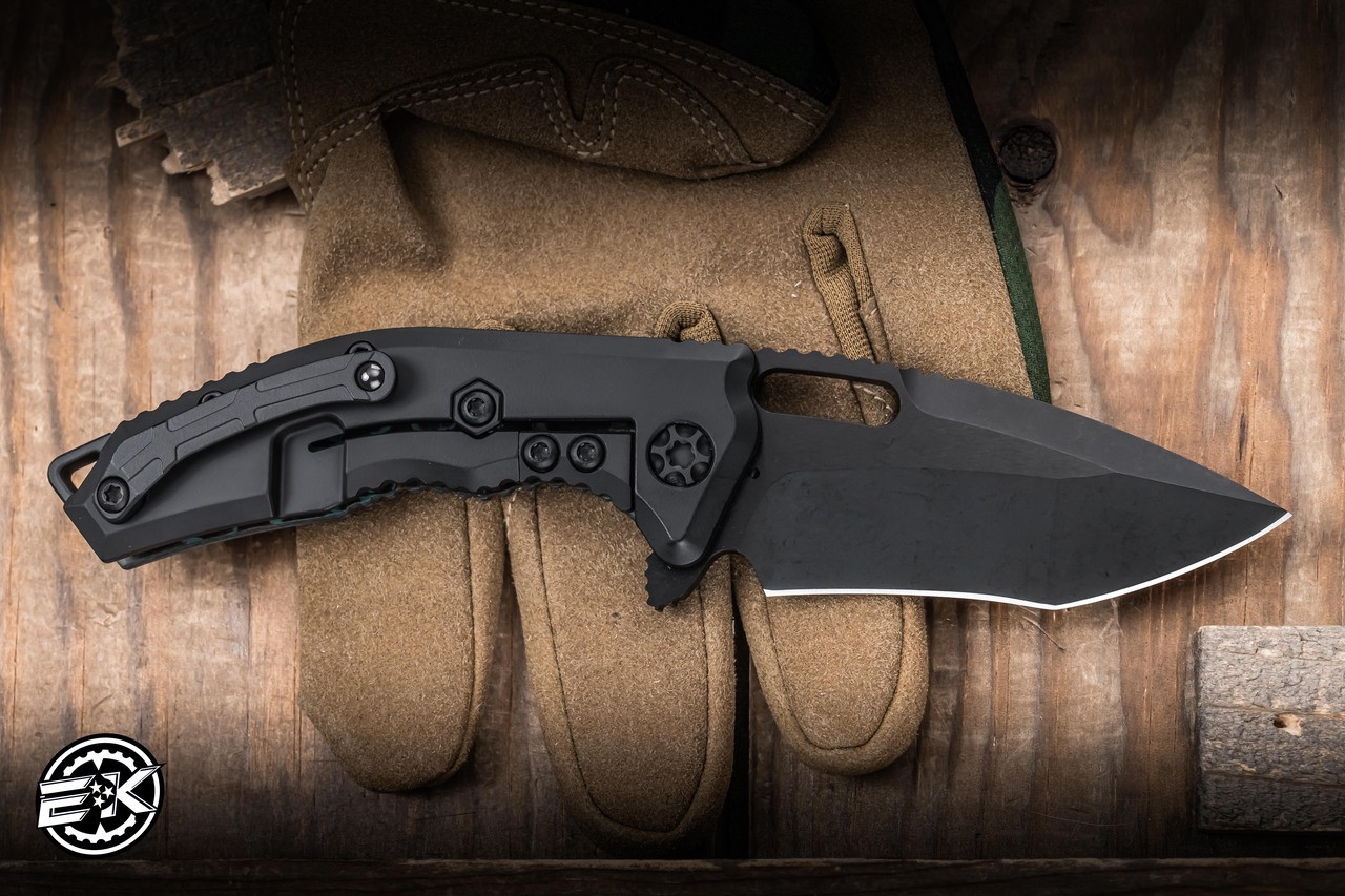 Heretic Knives Medusa Manual Folding Knife Shipwreck CamoCarbon