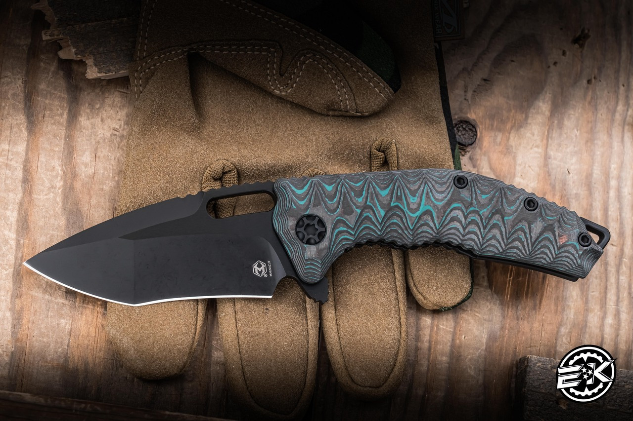 Heretic Knives Medusa Manual Folding Knife Shipwreck CamoCarbon