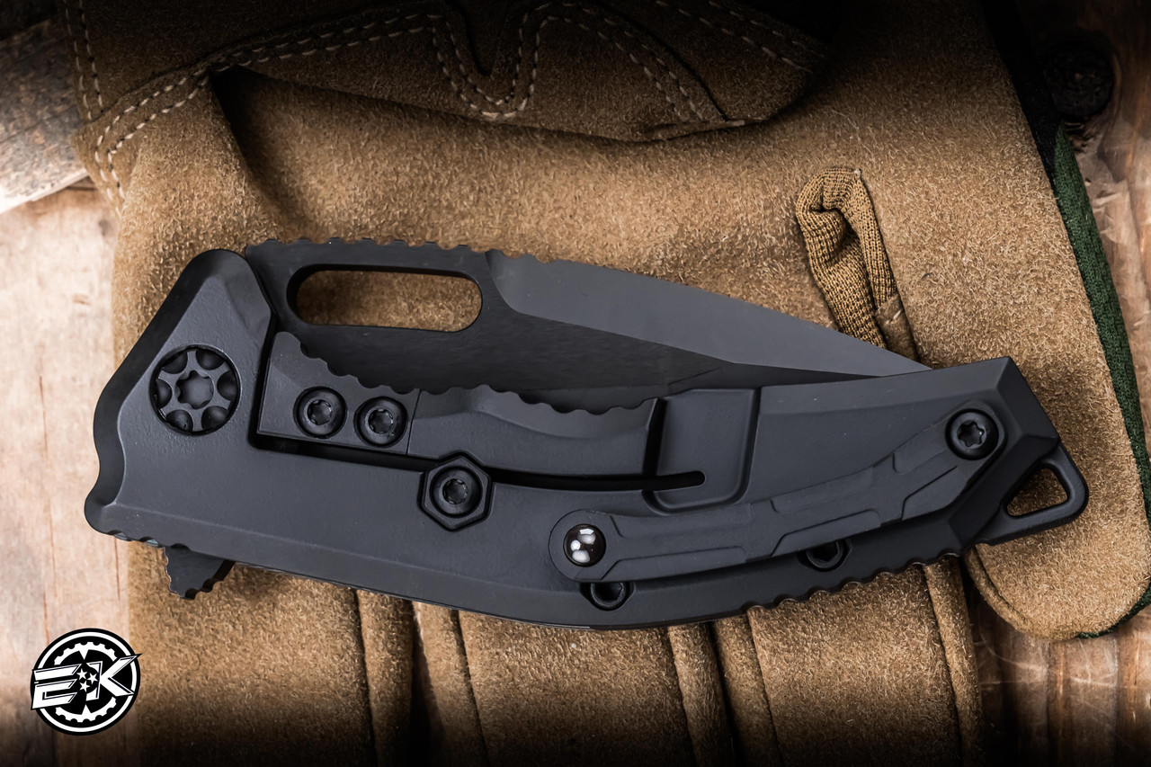 ゆぅリクエスト品： City Melee Mach!! Heretic Knives Medusa Manual Folding Knife Shipwreck CamoCarbon