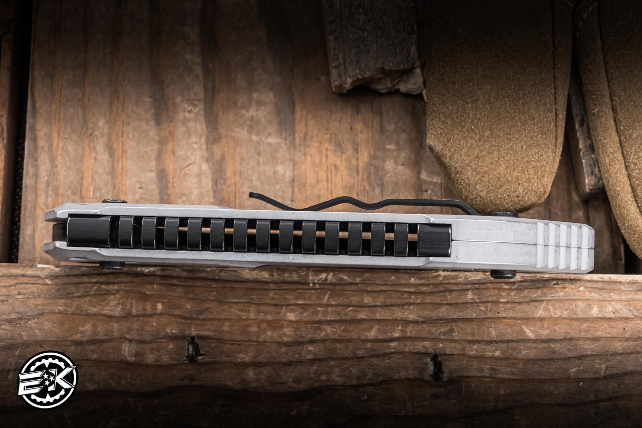 Heretic Knives Koschei Manual Crossbar Blizzardworn Aluminum 3.5