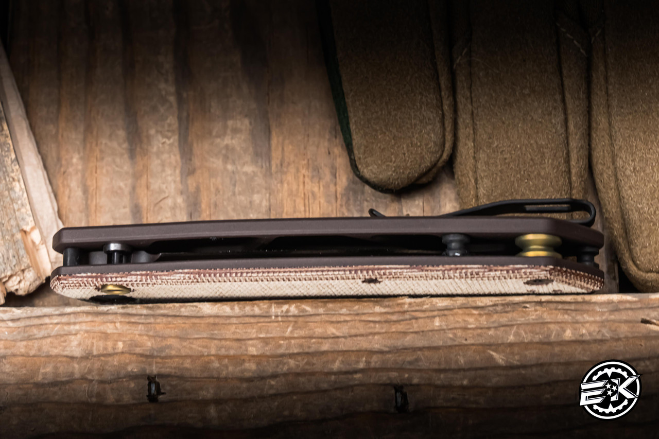 Preowned-Zero Tolerance Automatic Natural Micarta/Bronze Titanium