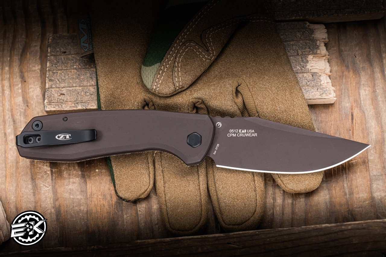 Preowned-Zero Tolerance Automatic Natural Micarta/Bronze Titanium