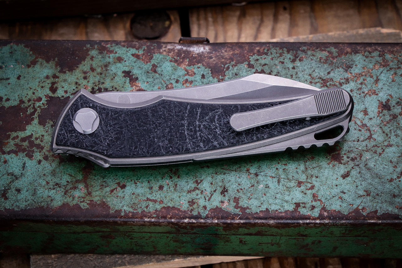 Hawk Knives Talon Automatic Titanium Brightwashed/Cosmos Black