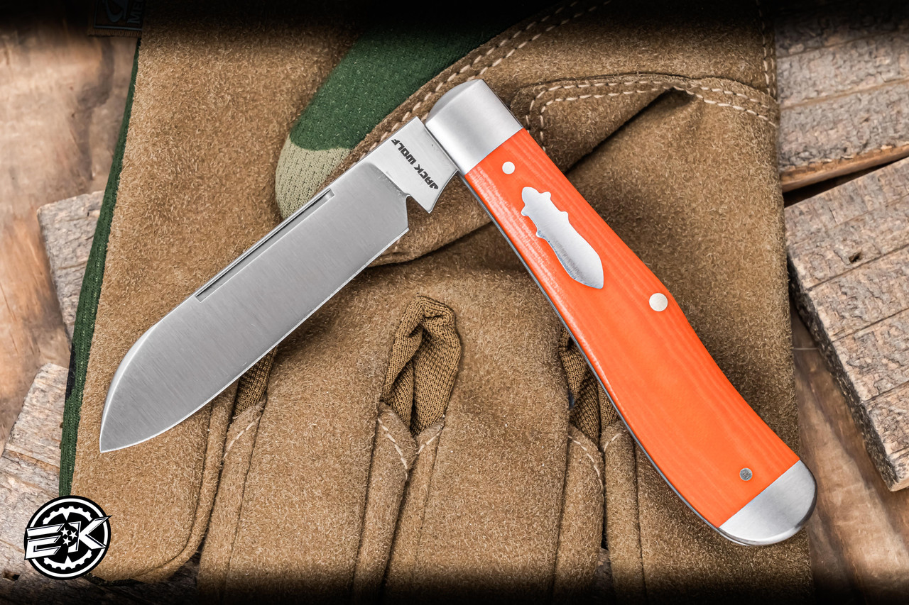 Jack Wolf Knives Eureka Slipjoint Folding Knife Vibe Bengal Orange