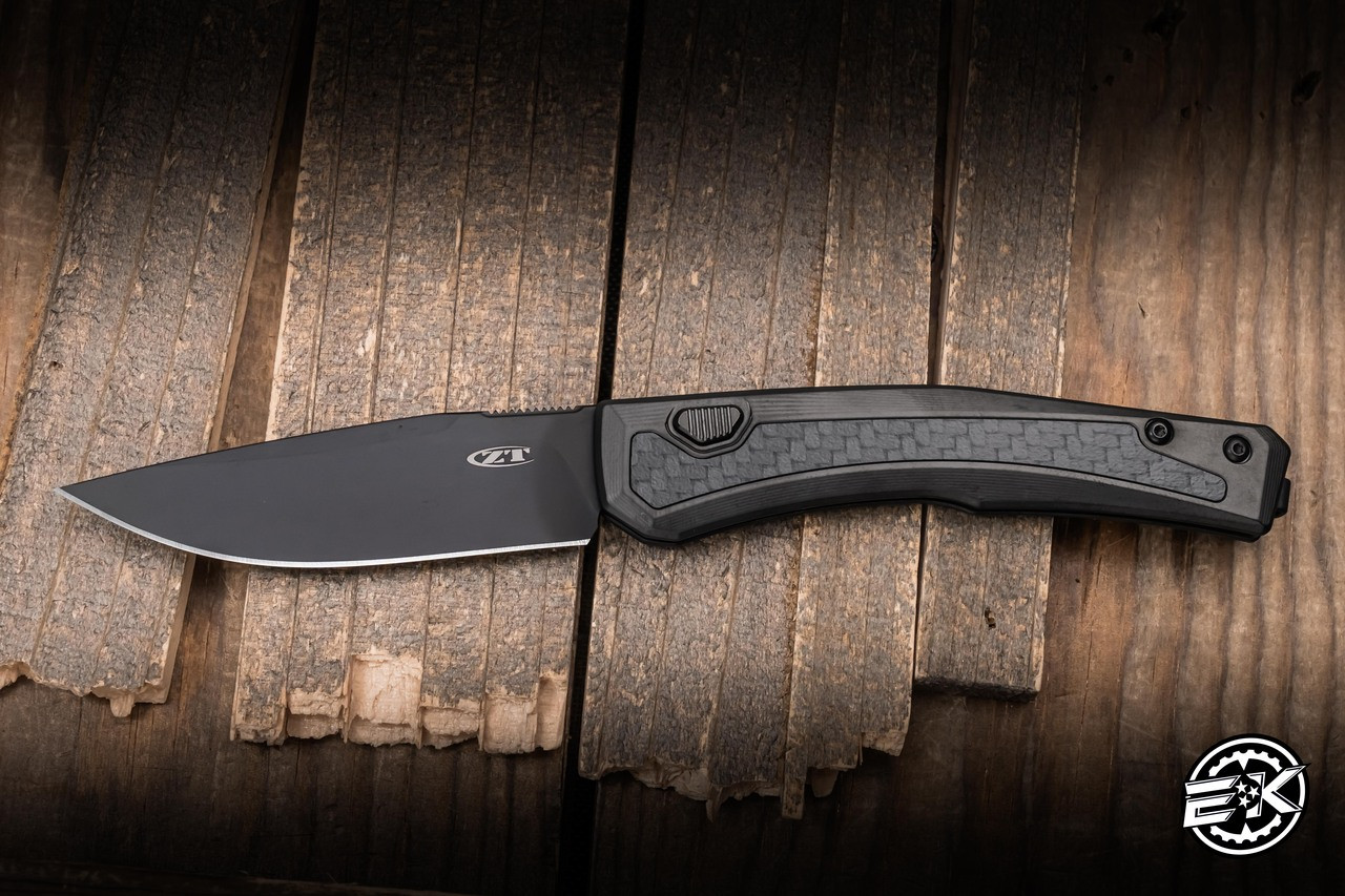 Zero Tolerance Automatic Folding Knife Black Titanium/Carbon Fiber