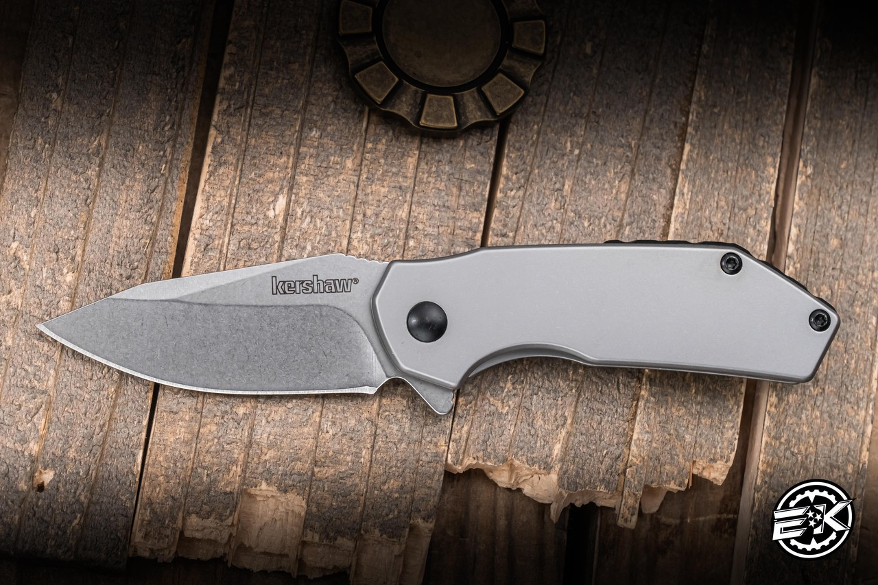 Kershaw Valve Assisted Flipper Knife Bead Blast Stainless 2.25
