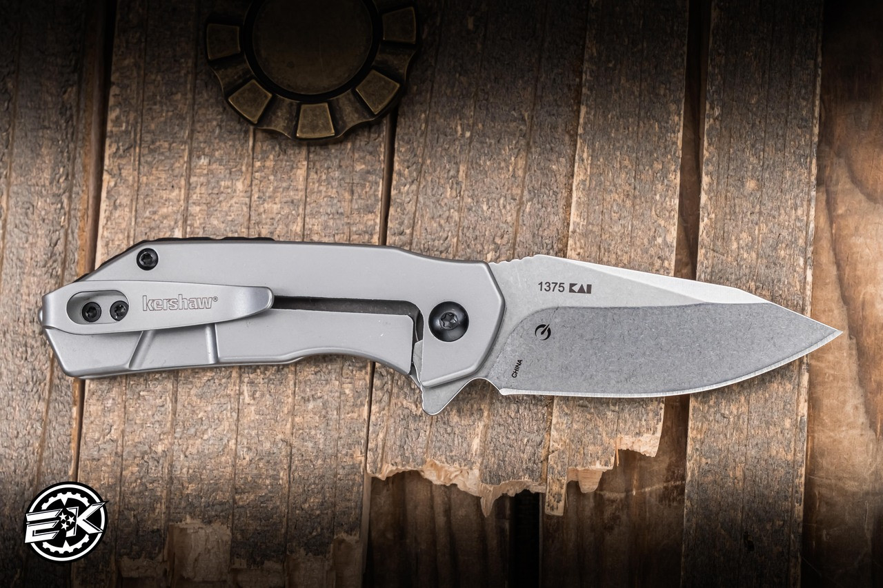 Kershaw Valve Assisted Flipper Knife Bead Blast Stainless 2.25