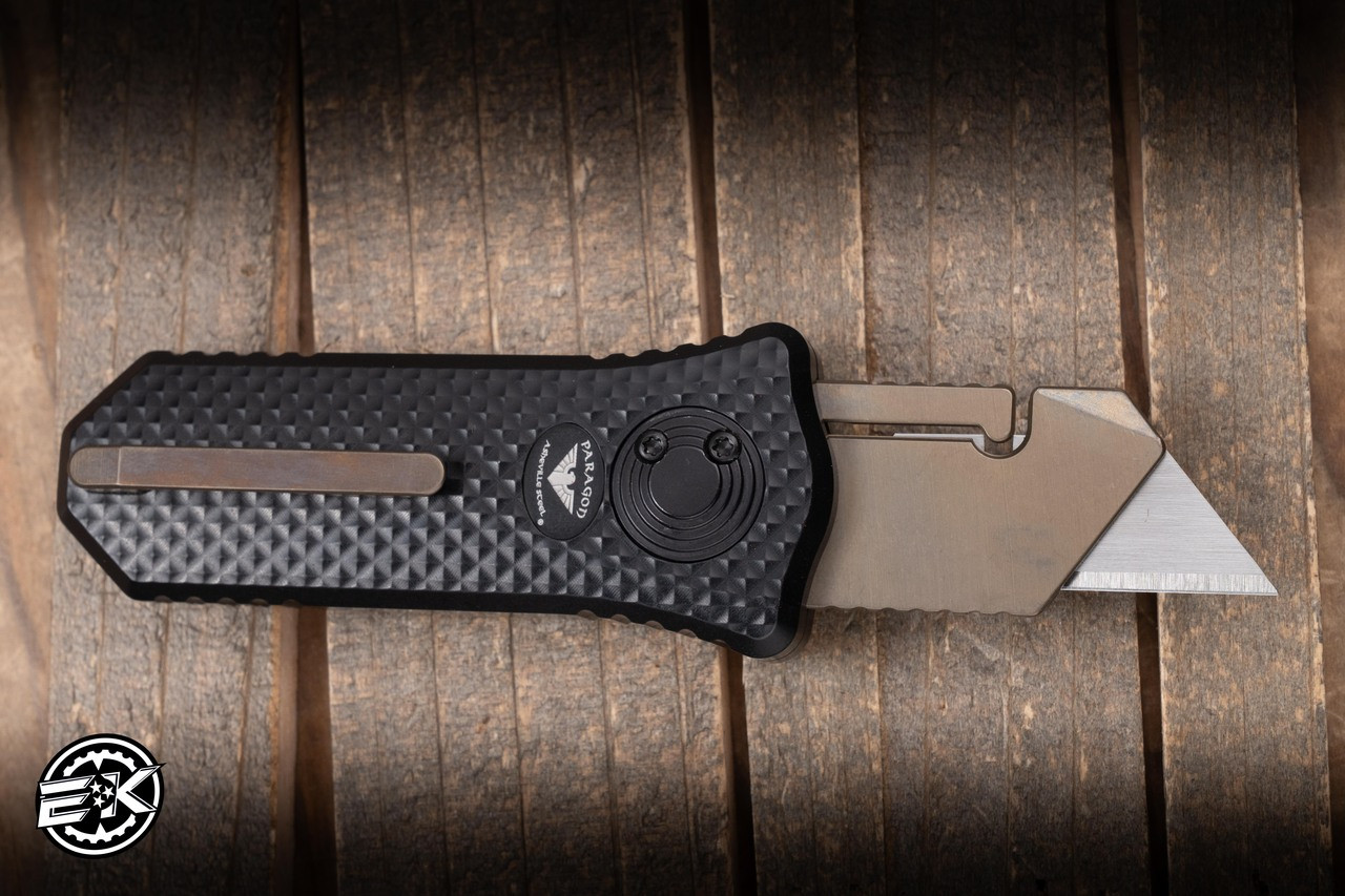 Hypercut Knives Oracle Gravity Utility Razor Black Crosshatch