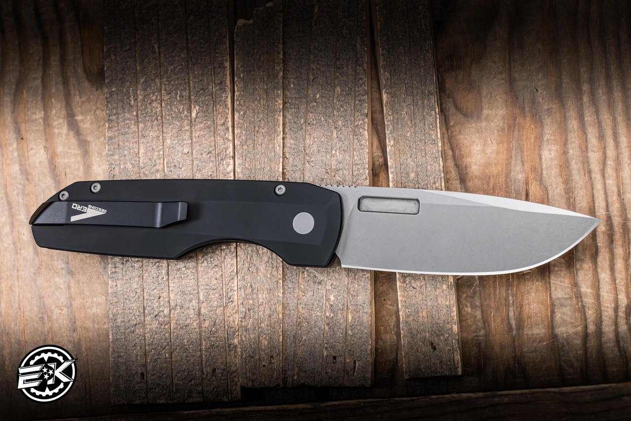 ProTech Vero Synapse 2 Automatic Folding Knife Black Aluminum 3.5