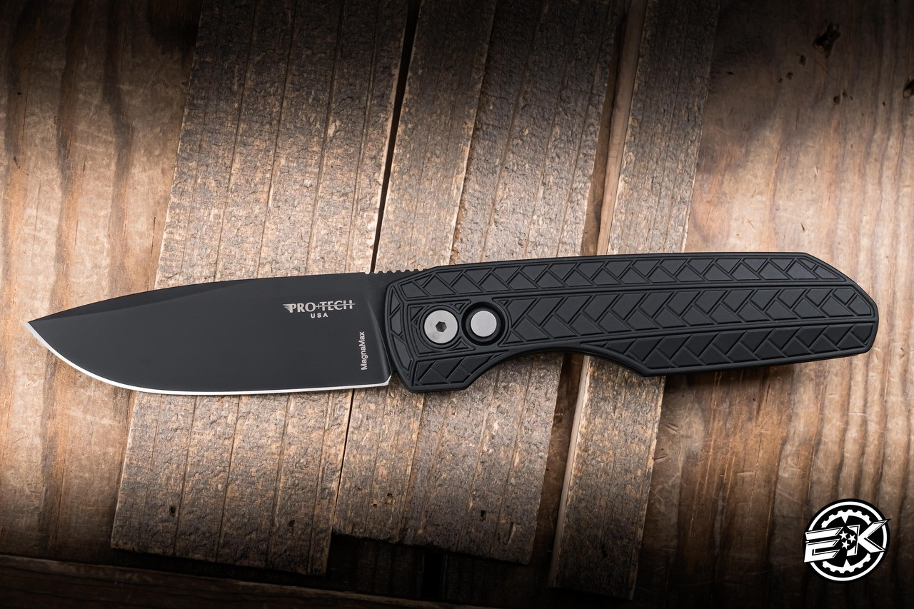 ProTech Vero Synapse 2 Automatic Folding Knife Black Herringbone