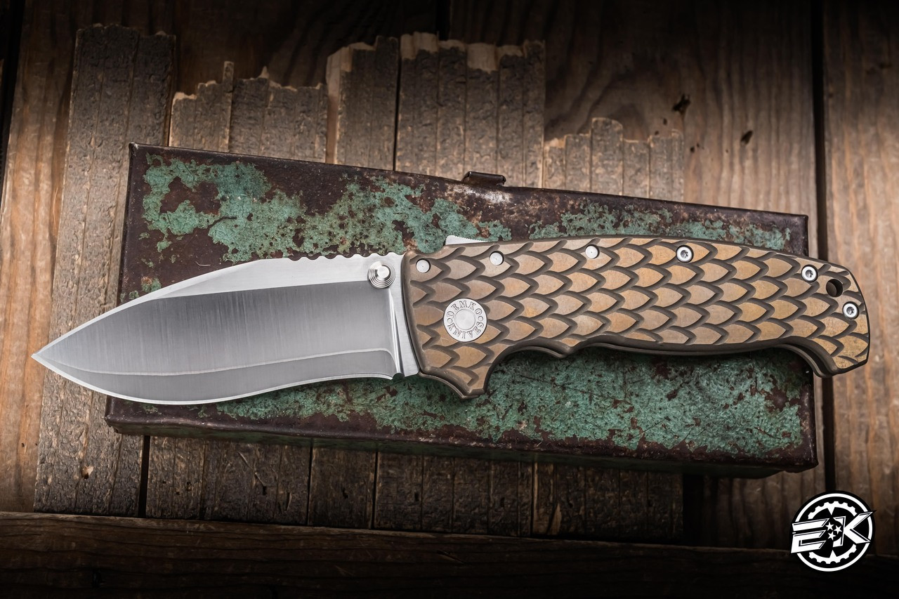 Demko Knives Custom AD20 XXX Bronze Dragonscale Titanium 4