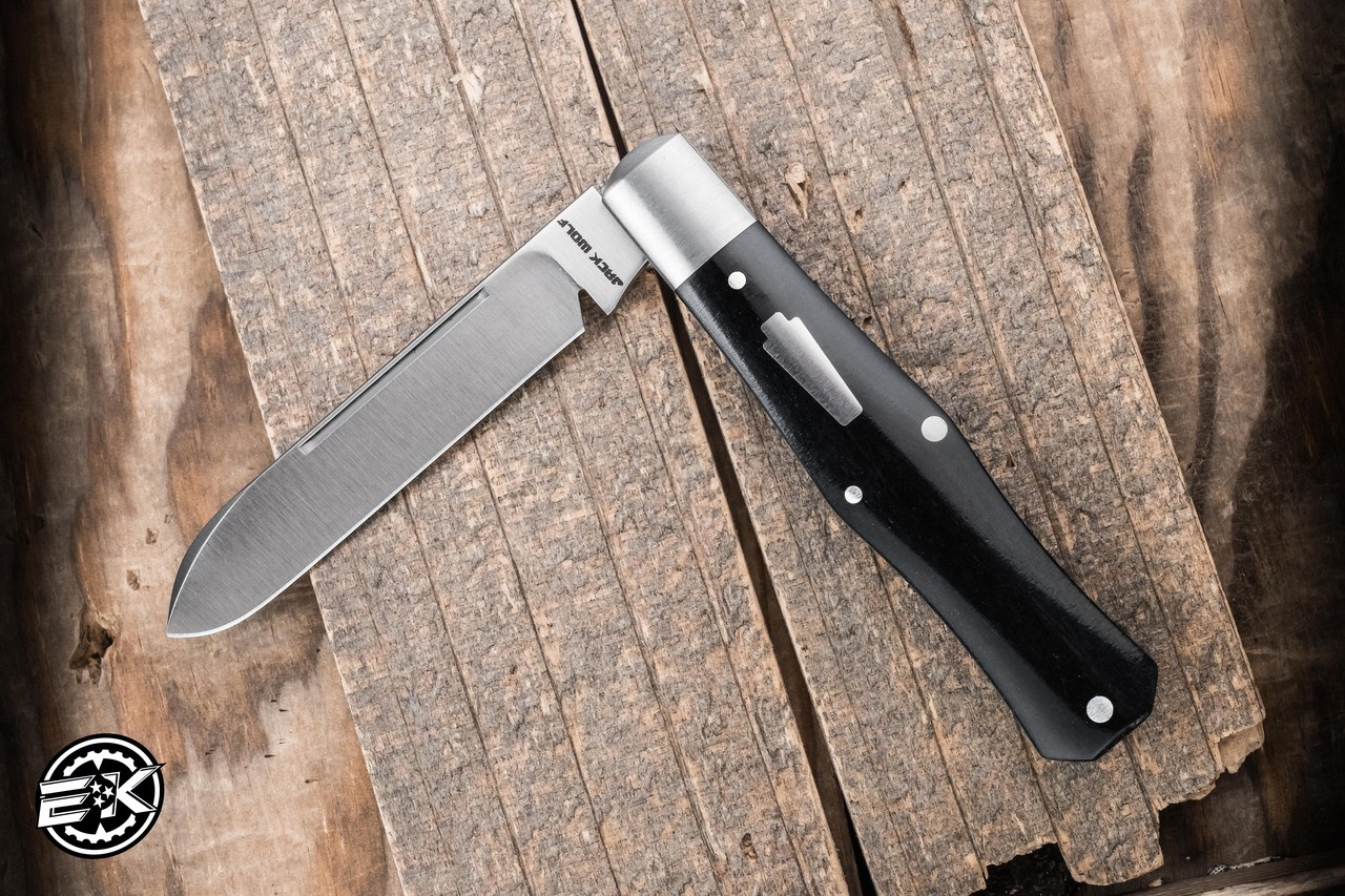 sk0123 245/45R18 深溝　1794-① 2本分 送料込み Jack Wolf Knives Coffin SlipJoint Folding Knife Black Smooth Bone