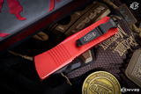 Microtech Troodon Red OTF Automatic Knife 3" Dagger Black 138-1RD
