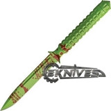 MICROTECH ADO ZOMBIE GREEN FIXED BLADE SERRATED 116-2Z