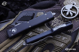 Microtech UTX-70 OTF Automatic 2.3" 204P D/E Dagger Serrated Black 147-2