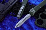 Microtech Ultratech OD Green Contour Spartan M390 Satin Serrated 223-5OD