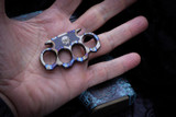 Burn Knives Custom MICRO Knuck Flamed Titanium