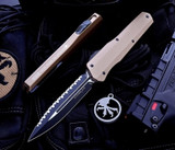 Microtech Cypher Tan Handle OTF Serrated 242S-3TA John Wick 3