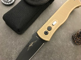 Protech Emerson Tan CQC-7A Auto 3.25" Spear Point Black DLC 154CM