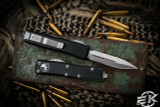 Microtech UTX-85 Black OTF Automatic Knife 3" Dagger Stonewash 232-10