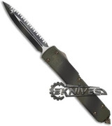 Microtech Ultratech Green Camo OTF DE Serrated 122-3GC