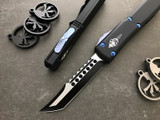 Microtech Ultratech Hellhound Blue Hardware DLC/Satin TE 119-1DLC-TT