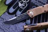 Microtech Combat Troodon OTF Automatic Knife Tan 3.8" 204P S/E Black Drop Point 143-1TA