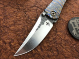 Borka Blades SBKF Flamed Titanium Crest Logo M390 Satin Rock Grind 2018