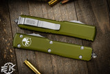 Microtech Ultratech OD Green OTF Automatic Knife 3.4" Tanto Satin 123-4OD