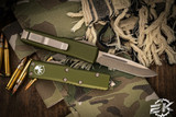 Microtech UTX-85 OTF Automatic Knife OD Green 3.1\" Drop Point Bronze 231-13OD