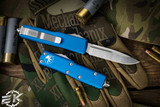 Microtech UTX-85 OTF Automatic Knife Blue 3.1" Satin Drop Point 231-4BL